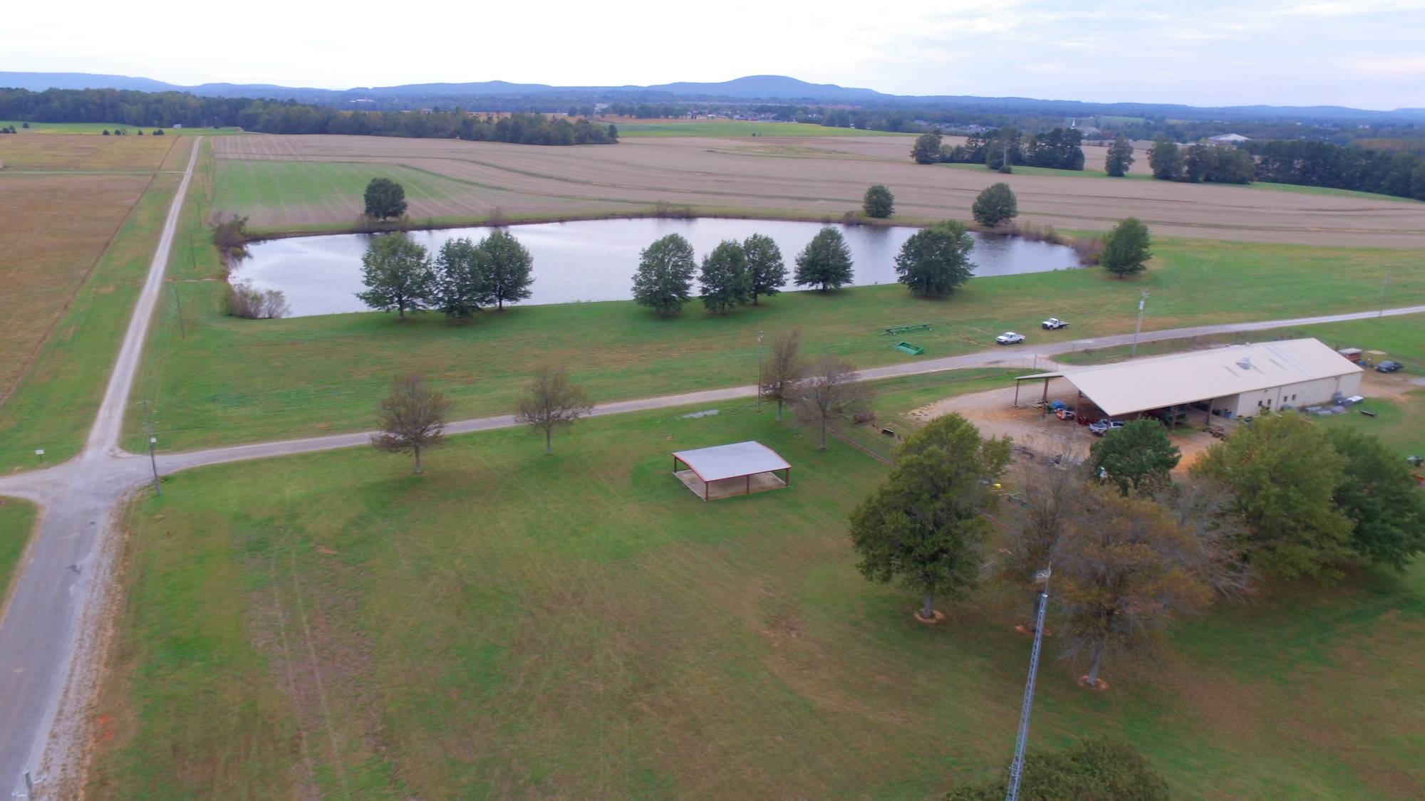 Aerial photo of lake at WTARS